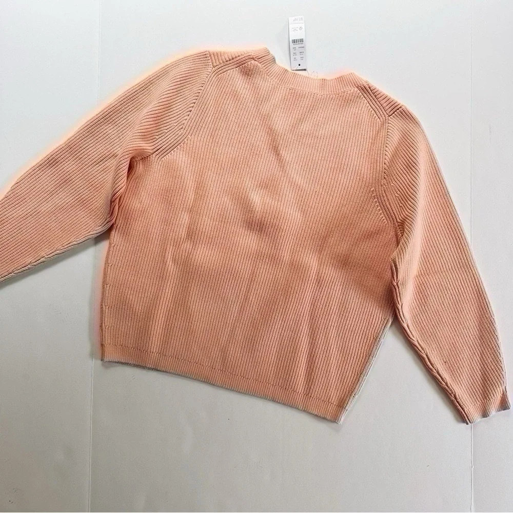 NEW J.Crew Women’s Sweater Ribbed Stretch Crewneck Sweater Salmon Color BJ580